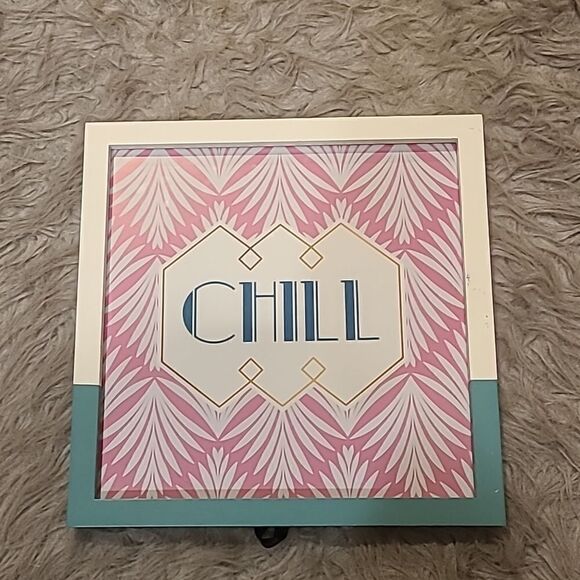 Hobby lobby chill pink, gold, green and white sign - Picture 1 of 4